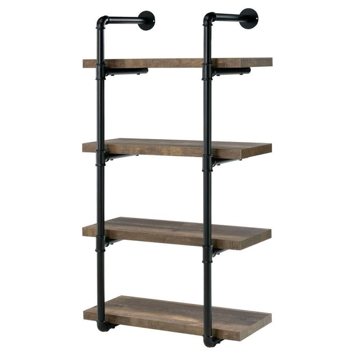 Elmcrest - 4 - Shelf Wall Bookshelf - Rustic Oak Wall Shelf modern furniture Contempo Furniture