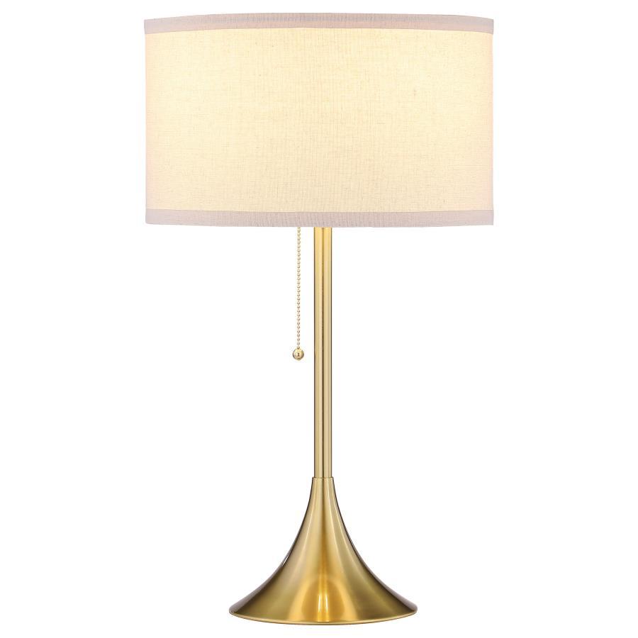Elmira - Drum Shade Metal Table Lamp - Gold Table Lamps modern furniture Contempo Furniture