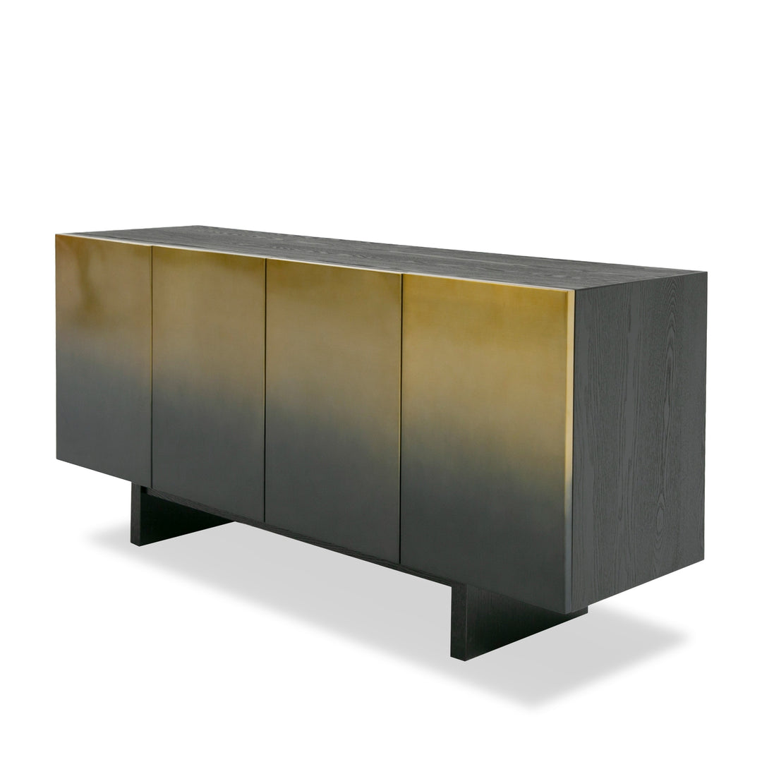 Elmira - Glam Black Ash + Gradient Stainless Steel Buffet
