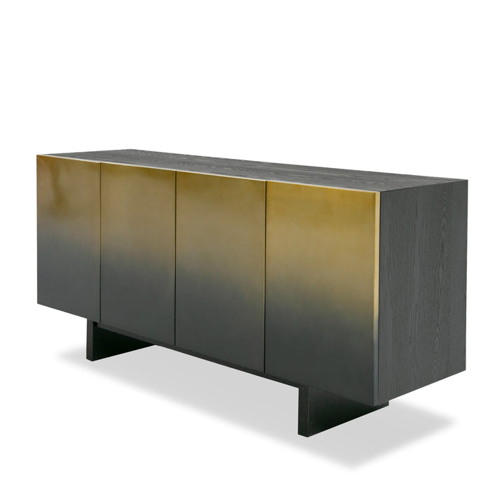 Elmira  Glam Black Ash + Gradient Stainless Steel Buffet
