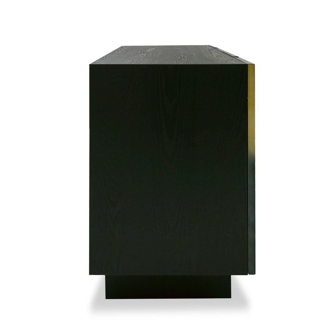 Elmira - Glam Black Ash + Gradient Stainless Steel Buffet