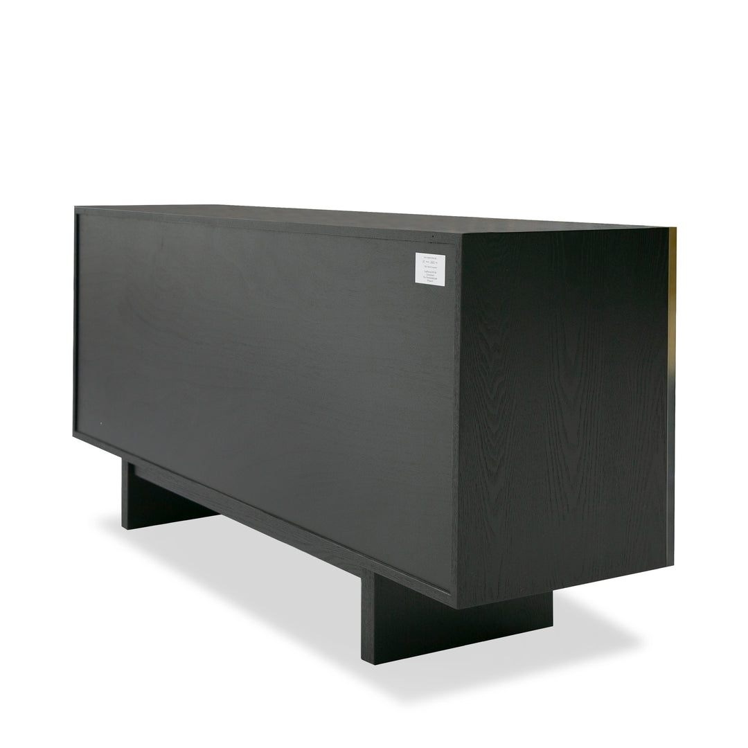 Elmira - Glam Black Ash + Gradient Stainless Steel Buffet