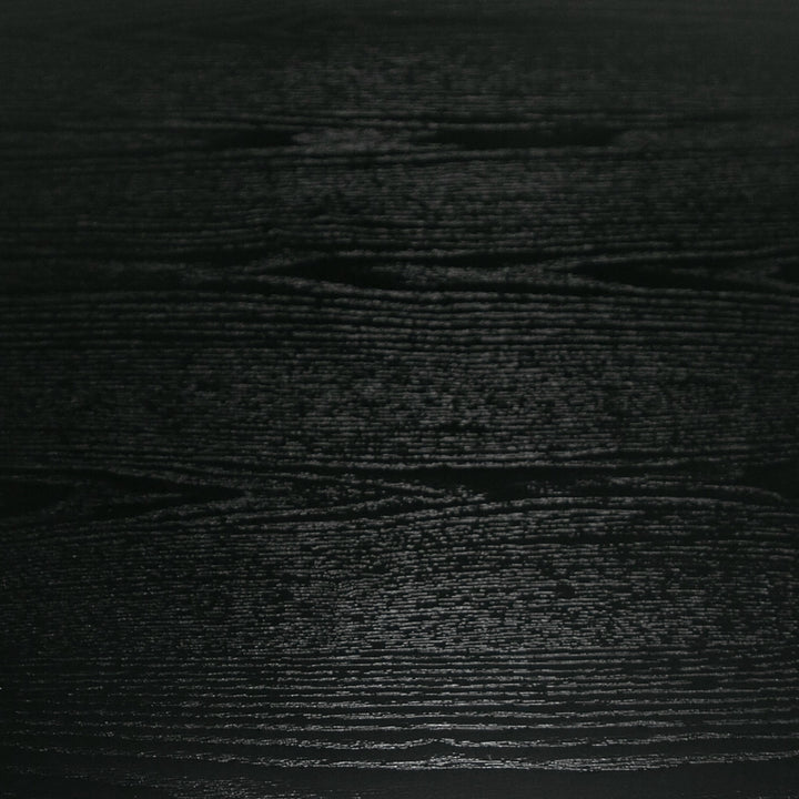 Elmira - Glam Black Ash + Gradient Stainless Steel Round Dining Table