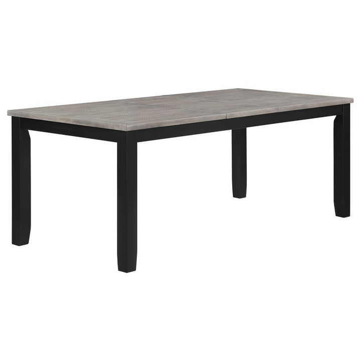 Elodie - Rectangular Extension Leaf Dining Table - Black Dining Table with Extension modern furniture Contempo Furniture