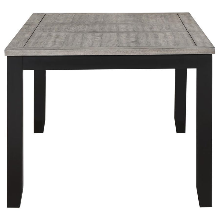 Elodie - Rectangular Extension Leaf Dining Table - Black Dining Table with Extension modern furniture Contempo Furniture