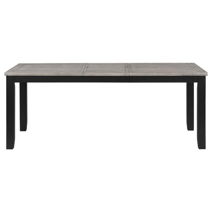Elodie - Rectangular Extension Leaf Dining Table - Black Dining Table with Extension modern furniture Contempo Furniture