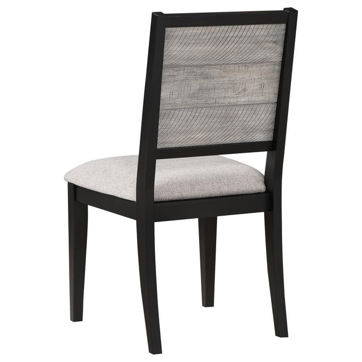 Elodie - Wood Dining Side Chair (Set of 2) - Gray And Black Chair Set modern furniture Contempo Furniture