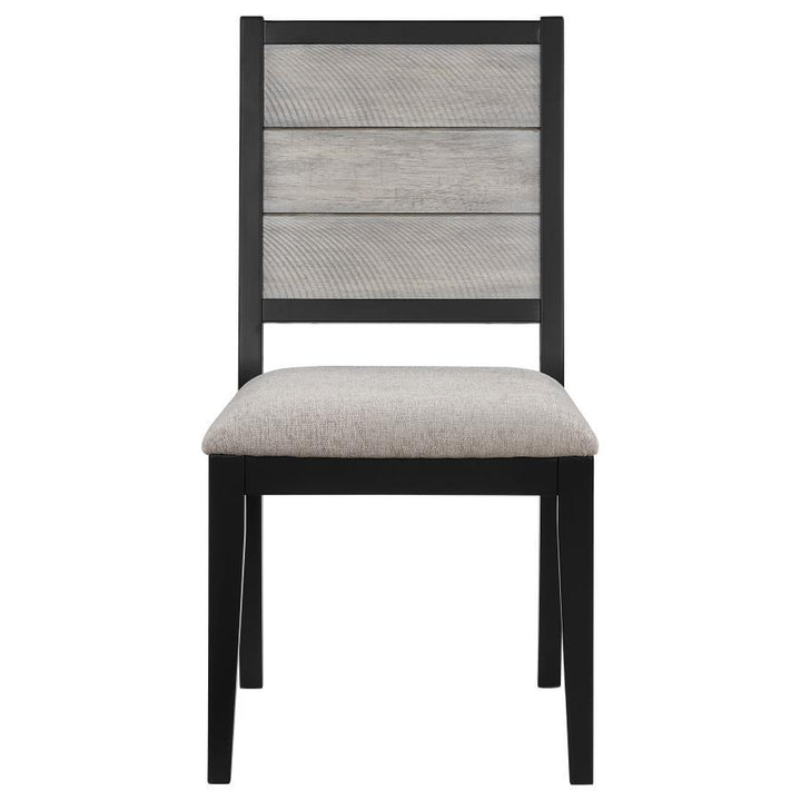 Elodie - Wood Dining Side Chair (Set of 2) - Gray And Black Chair Set modern furniture Contempo Furniture