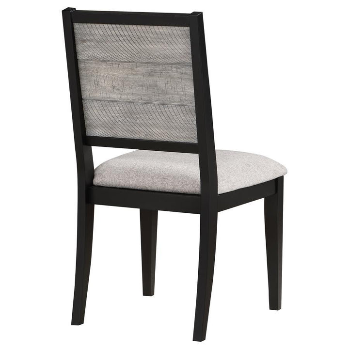 Elodie - Wood Dining Side Chair (Set of 2) - Gray And Black Chair Set modern furniture Contempo Furniture