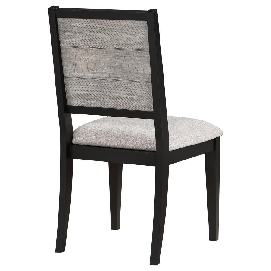 Elodie - Wood Dining Side Chair (Set of 2) - Gray And Black Chair Set modern furniture Contempo Furniture
