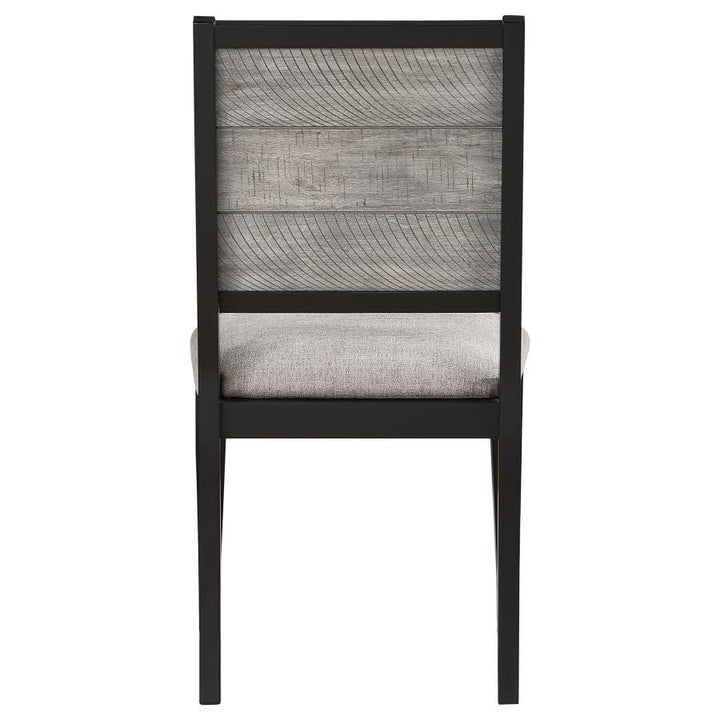 Elodie - Wood Dining Side Chair (Set of 2) - Gray And Black Chair Set modern furniture Contempo Furniture