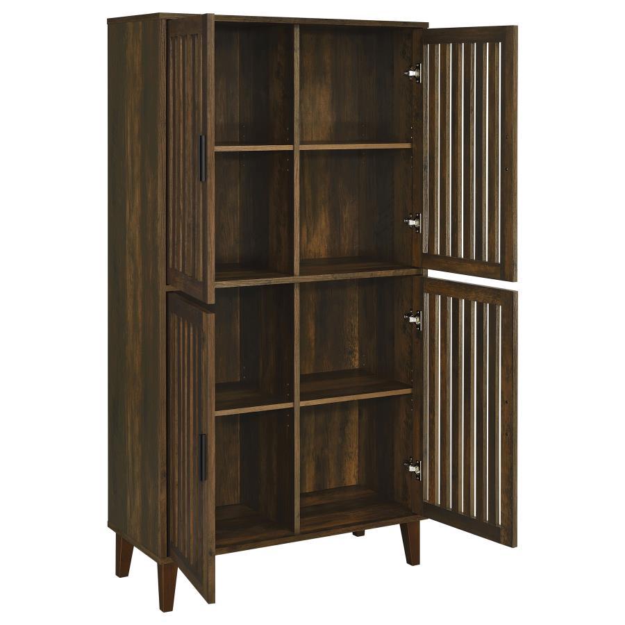Elouise - 4 Door Engineered Wood Tall Accent Cabinet - Dark Pine Accent Cabinet modern furniture Contempo Furniture