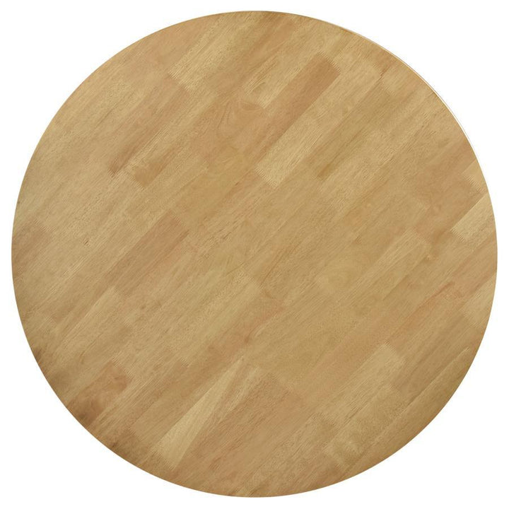 Elowen - Round Solid Wood Dining Table - Light Walnut Dining Table modern furniture Contempo Furniture