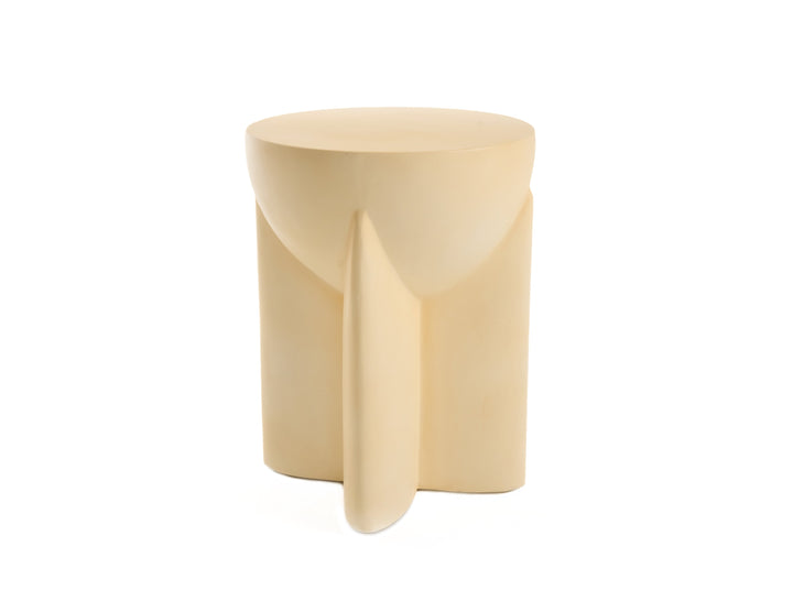 Elsa - Modern Beige Concrete Round End Table