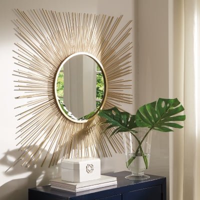 Elspeth Accent Mirror - Gold Accent Mirror modern furniture Contempo Furniture