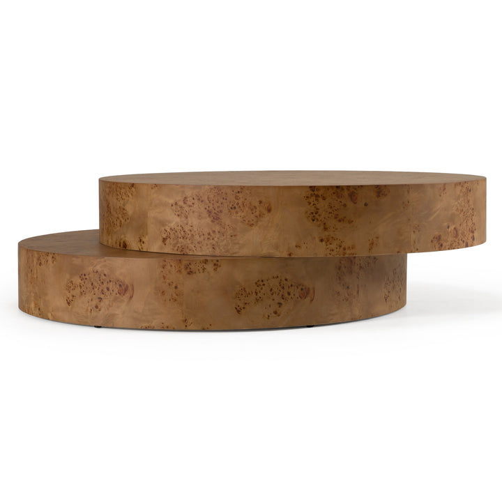 Ely - Modern Faux Burl Coffee Table