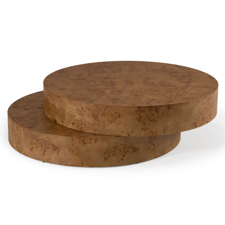 Ely - Modern Faux Burl Coffee Table