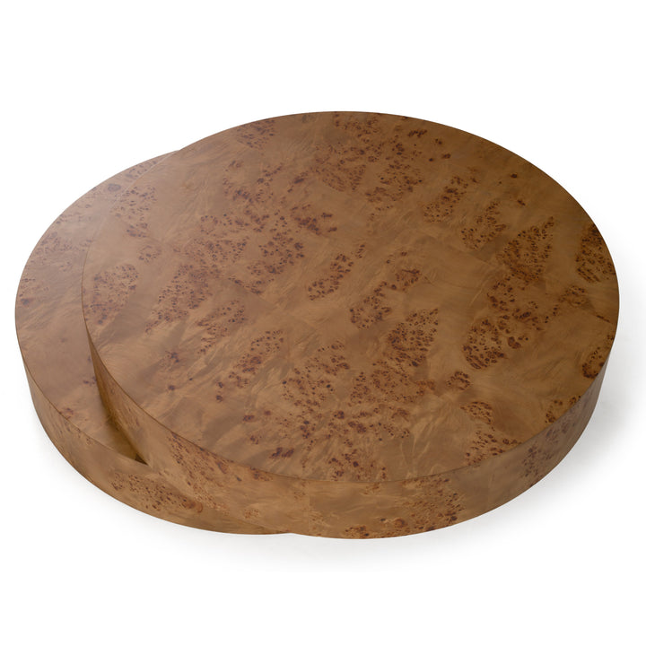 Ely - Modern Faux Burl Coffee Table