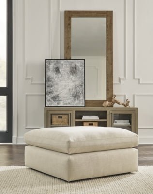 Elyza Oversized Accent Ottoman - Pearl Silver Accent Ottoman modern furniture Contempo Furniture