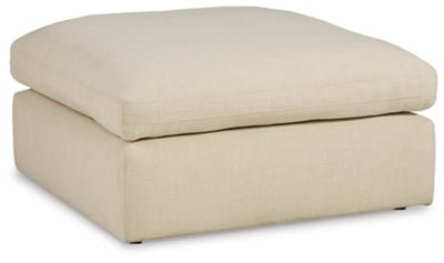 Elyza Oversized Accent Ottoman - Pearl Silver Accent Ottoman modern furniture Contempo Furniture