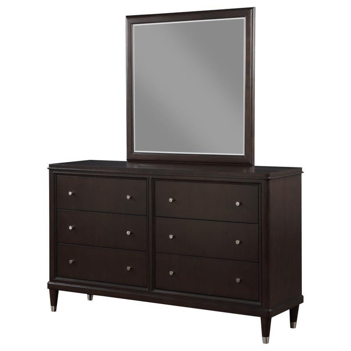 Emberlyn - 6 - Drawer Dresser With Mirror - Brown Dresser &amp; Mirror modern furniture Contempo Furniture