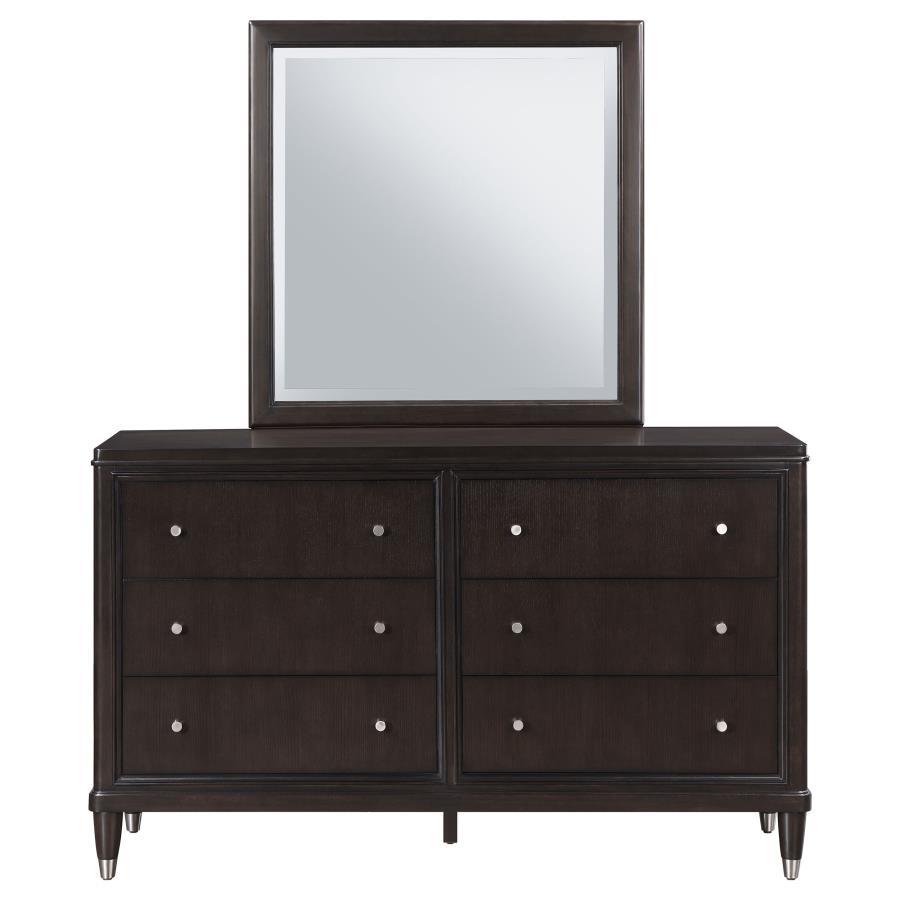 Emberlyn - 6 - Drawer Dresser With Mirror - Brown Dresser & Mirror modern furniture Contempo Furniture