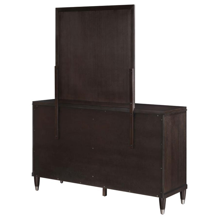 Emberlyn - 6 - Drawer Dresser With Mirror - Brown Dresser &amp; Mirror modern furniture Contempo Furniture