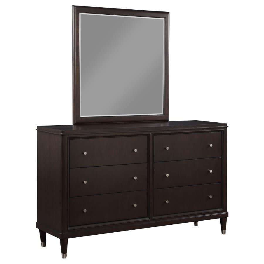 Emberlyn - 6 - Drawer Dresser With Mirror - Brown Dresser & Mirror modern furniture Contempo Furniture