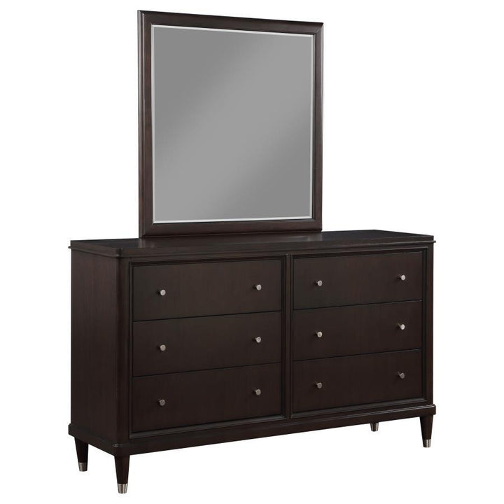 Emberlyn - 6 - Drawer Dresser With Mirror - Brown Dresser &amp; Mirror modern furniture Contempo Furniture
