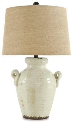 Emelda Table Lamp - Beige Table Lamp modern furniture Contempo Furniture