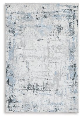 Emertonly 8' x 10' Washable Rug - Light Blue Washable Rug modern furniture Contempo Furniture