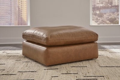 Emilia Oversized Accent Ottoman - Light Brown Accent Ottoman modern furniture Contempo Furniture