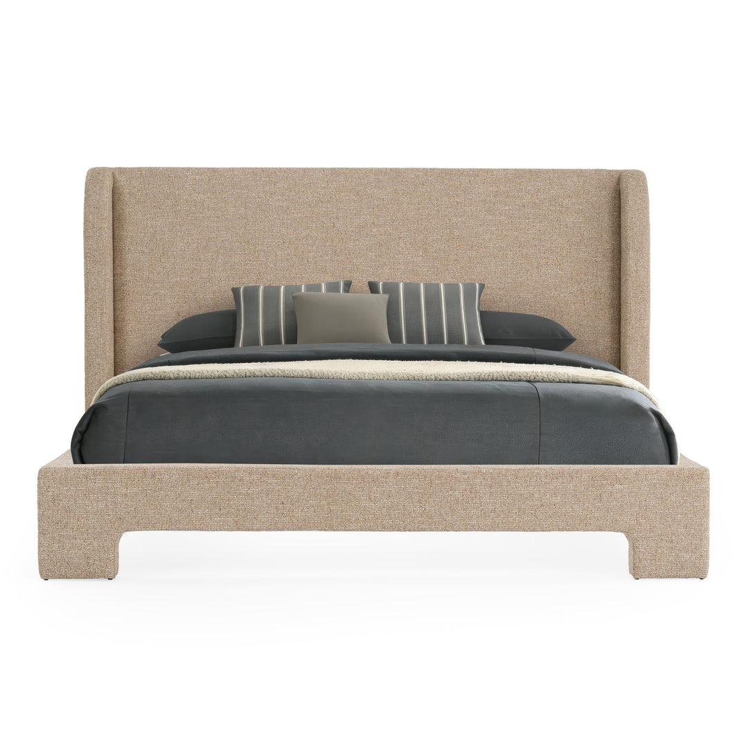 Emilio - Modern Beige Fabric Bed