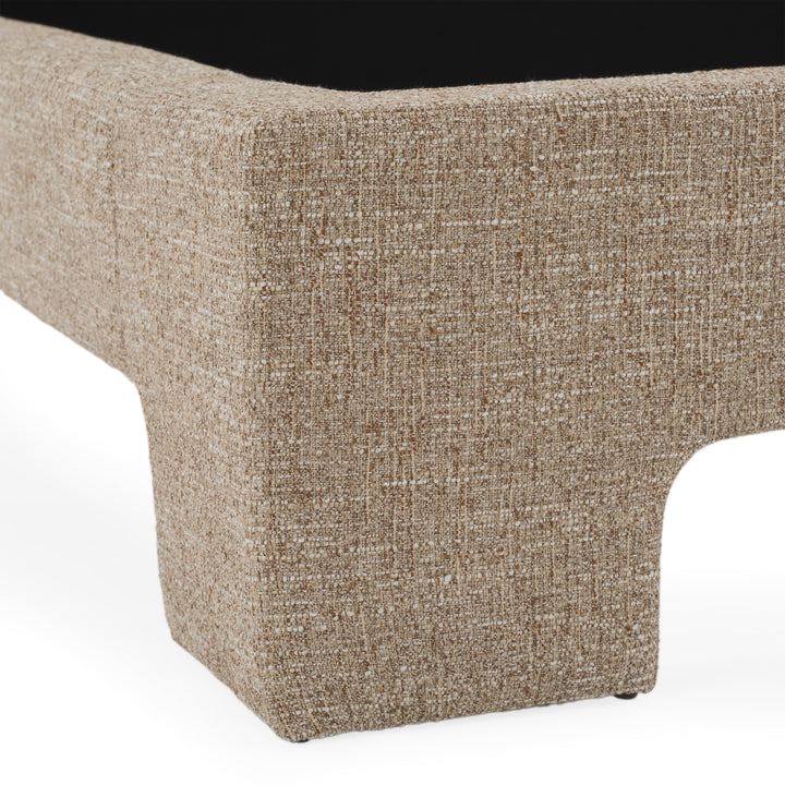 Emilio - Modern Beige Fabric Bed