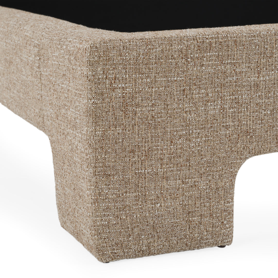 Emilio - Modern Beige Fabric Bed