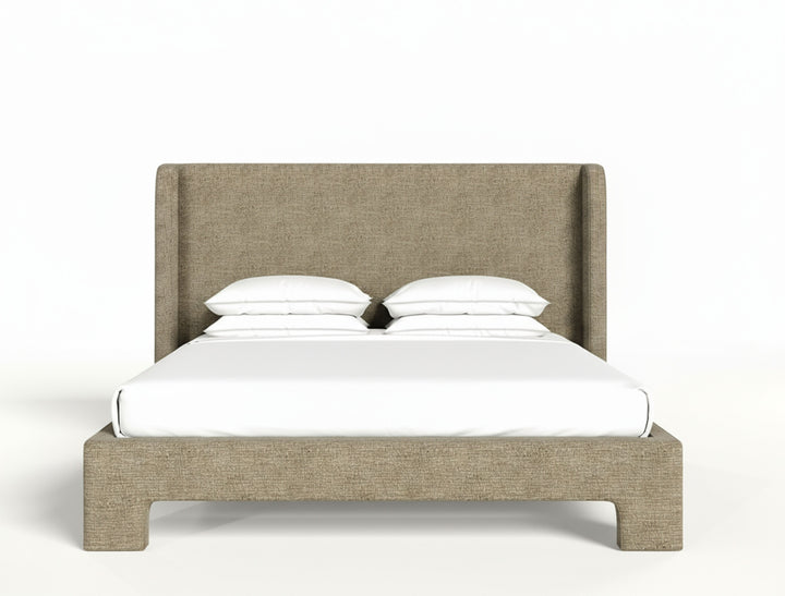 Emilio  Modern Beige Fabric Bed