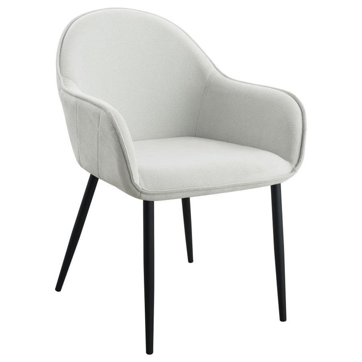 Emma - Fabric Upholstered Dining Arm Chair (Set of 2) - Fog Gray Chair Set modern furniture Contempo Furniture