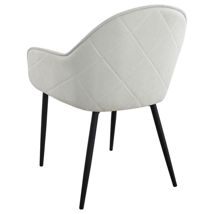 Emma - Fabric Upholstered Dining Arm Chair (Set of 2) - Fog Gray Chair Set modern furniture Contempo Furniture