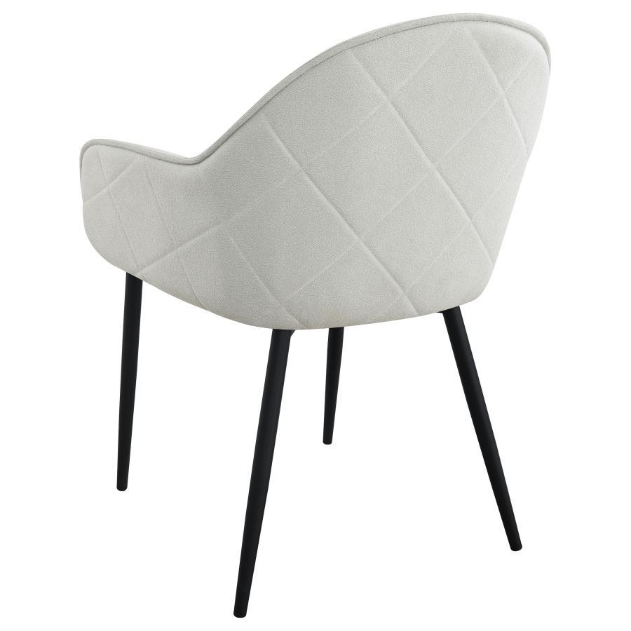 Emma - Fabric Upholstered Dining Arm Chair (Set of 2) - Fog Gray Chair Set modern furniture Contempo Furniture