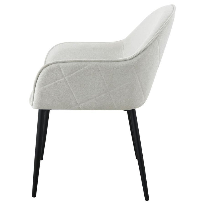 Emma - Fabric Upholstered Dining Arm Chair (Set of 2) - Fog Gray Chair Set modern furniture Contempo Furniture