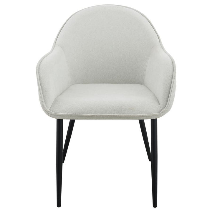 Emma - Fabric Upholstered Dining Arm Chair (Set of 2) - Fog Gray Chair Set modern furniture Contempo Furniture