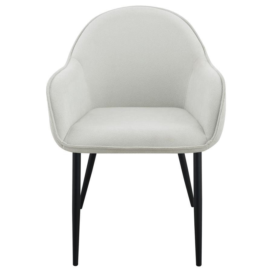 Emma - Fabric Upholstered Dining Arm Chair (Set of 2) - Fog Gray Chair Set modern furniture Contempo Furniture