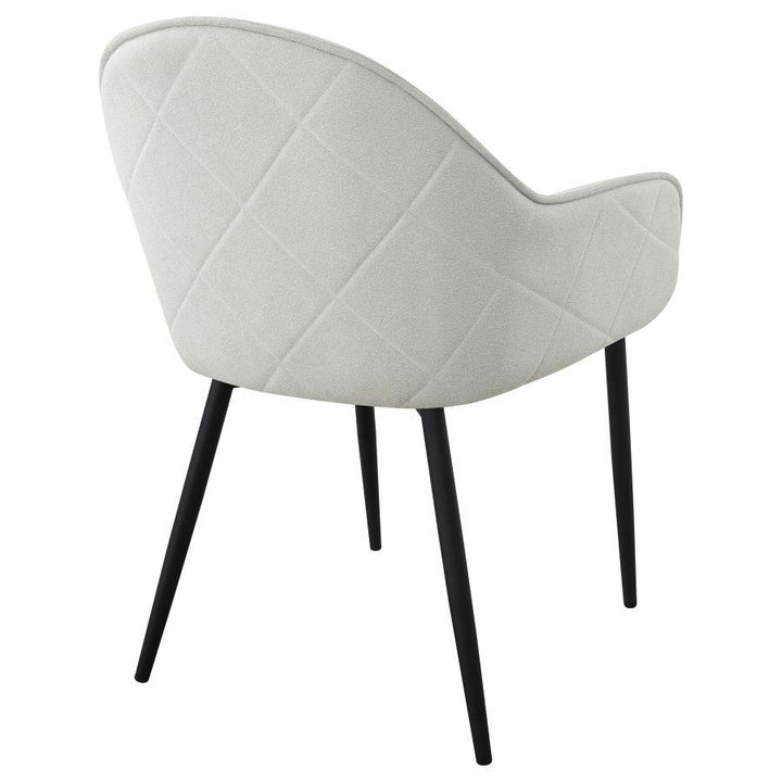 Emma - Fabric Upholstered Dining Arm Chair (Set of 2) - Fog Gray Chair Set modern furniture Contempo Furniture