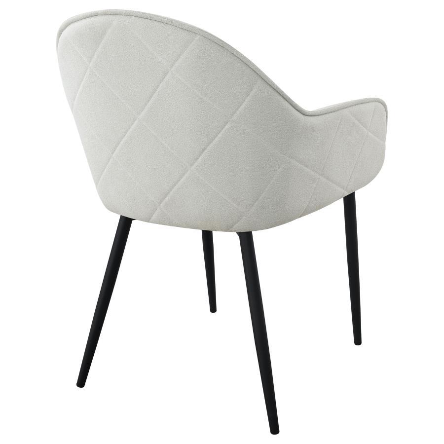 Emma - Fabric Upholstered Dining Arm Chair (Set of 2) - Fog Gray Chair Set modern furniture Contempo Furniture