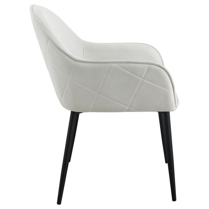 Emma - Fabric Upholstered Dining Arm Chair (Set of 2) - Fog Gray Chair Set modern furniture Contempo Furniture