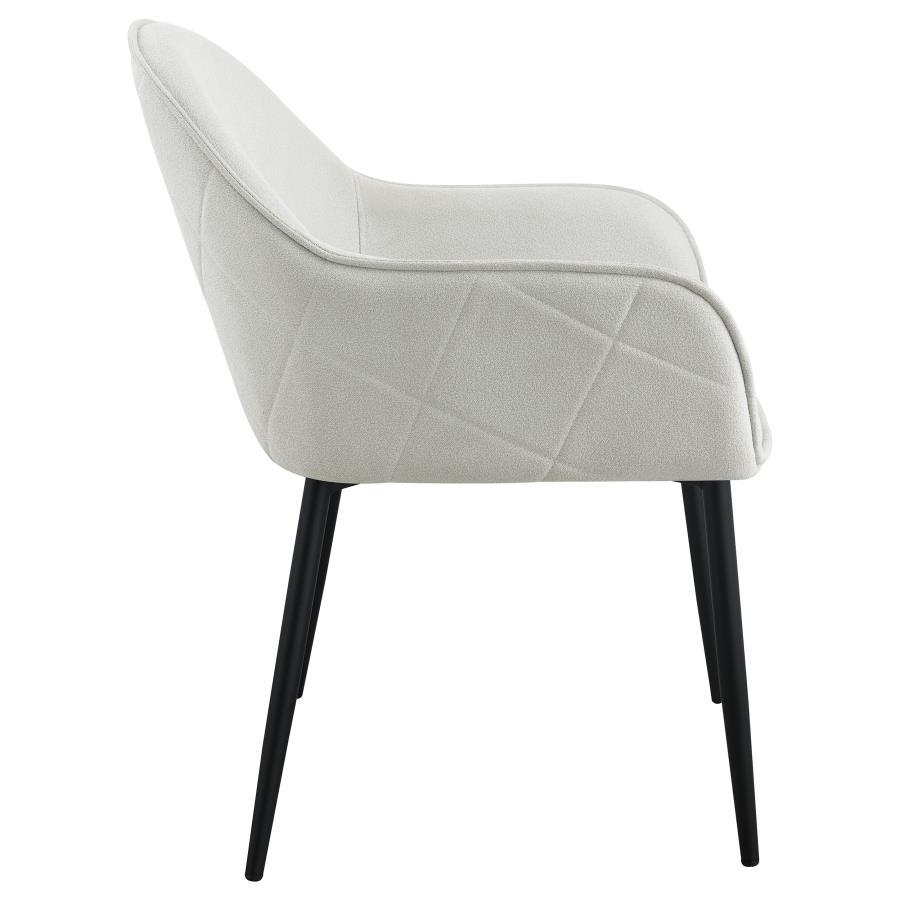 Emma - Fabric Upholstered Dining Arm Chair (Set of 2) - Fog Gray Chair Set modern furniture Contempo Furniture