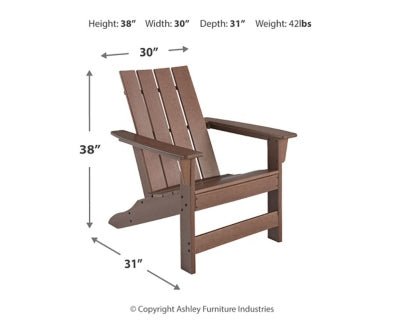 Emmeline Adirondack Chair - Dark Brown Arm Chair modern furniture Contempo Furniture