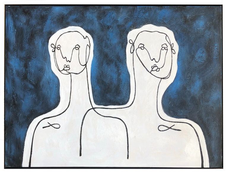 Energy Twin  Acrylic Painting