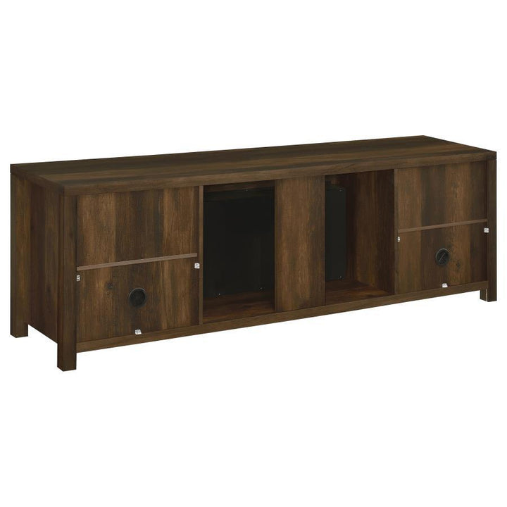 Enfield - 71" TV Stand Fireplace Media Console - Dark Pine Fireplace TV Stand modern furniture Contempo Furniture