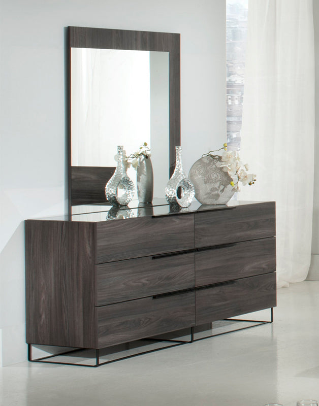 Enzo Italian Modern Grey Oak Dresser - View 2
